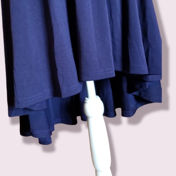 CUQY Off Shoulder Dress Hi Low Navy Blue Sz M - Picture 5 of 7
